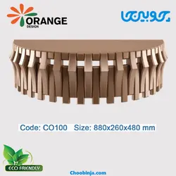 میز کنسول پلی اورتان اورنج دیزاین طرح تاینی CO100