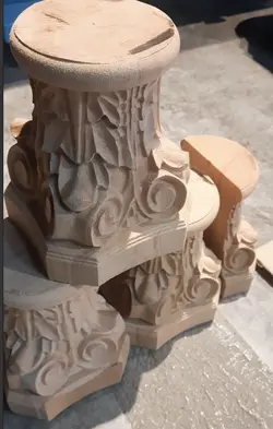 سرستون چوبی برای ستون گرد و نیم گرد کد B300