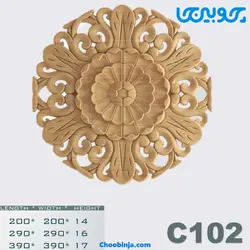 گل دایره چوبی کد C102