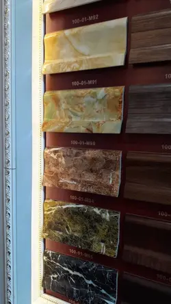 قرنیز طرح سنگ مرمر مشکی 10 سانت کد 100-01-M93 از جنس پی وی سی