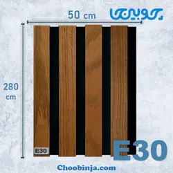 دیوارپوش ترمووال منعطف ام دی اف روکش چوب بلوط طرح چوب روشن 50 سانت کد E30