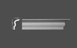 گچبری گلویی طرح مقعر (پلی یورتان) کد CM-305