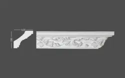 گچبری گلویی طرح گل (پلی یورتان) کد CM775
