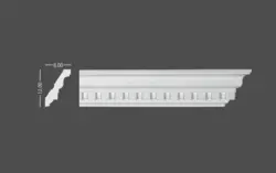 گچبری گلویی طرح دندان موشی (پلی یورتان) کد CM925