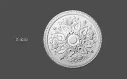 گچبری دور لوستر (پلی یورتان) کد R004