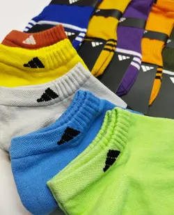 جوراب مچی اسپرت طرح ریز رنگ فانتزی پاکالا (۱۲جفت)