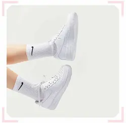 جوراب ساق بلند طرح نایک کبریتی سفید و مشکی پارسینا (۱۲جفتی)