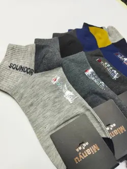 جوراب مچی مردانه مچ کبریتی پاشنه پنجه رنگی الوان خارجی (10جفتی)