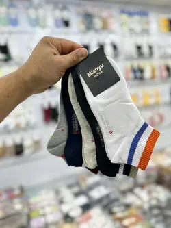 جوراب مچی مردانه مچ رینگی مچ کبریتی ساده خارجی (10جفتی)