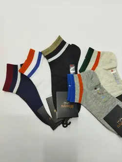 جوراب مچی مردانه مچ رینگی مچ کبریتی ساده خارجی (10جفتی)