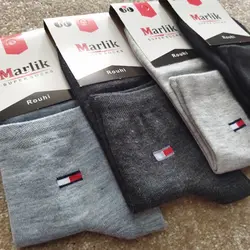 جوراب نیم ساق مردانه طرح ریز مارلیک (12جفتی)