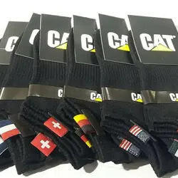 جوراب اسپرت طرح چرمی تک مشکی مارک لاچین (12جفتی)