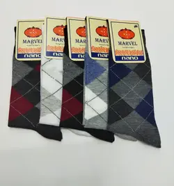 جوراب مردانه کلاسیک طرح اسکاچ‌مارول (۱۲جفتی)