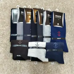 جوراب کلاسیک مردانه طرح ریز دیاکو (12جفتی)