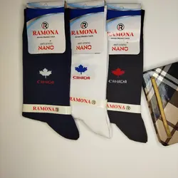 جوراب مردانه کلاسیک الوان طرح ریز رامنا (۱۲جفتی)