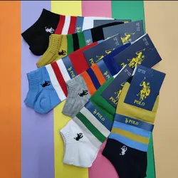 جوراب مچی مردانه طرح پلو کمر دو رینگ رنگ فانتزی ساده پاکالا (۱۲جفت)