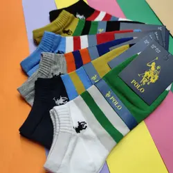 جوراب مچی مردانه طرح پلو کمر دو رینگ رنگ فانتزی ساده پاکالا (۱۲جفت)