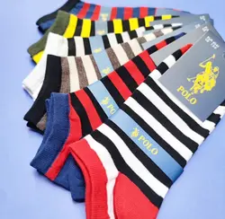 جوراب مچی مردانه طرح تمام رینگی رنگ فانتزی ساده پاکالا (۱۲جفت)