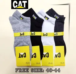 جوراب مچی مردانه طرح cat رنگ تیره ساده پاکالا (۱۲جفت)