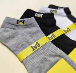 جوراب مچی مردانه طرح cat رنگ تیره ساده پاکالا (۱۲جفت)