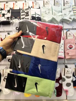 جوراب زیرقوزکی اسپرت گلدوزی پلو مشکی لادن (۱۲جفتی)