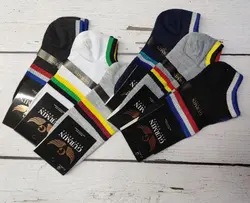 جوراب مچی مردانه طرح کمر سه خط پرچم گارمین(۱۲جفت)