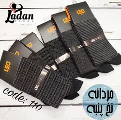 جوراب مردانه کلاسیک طرح دو فس مشکی لئو کد 110 (6جفت)
