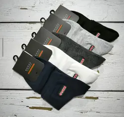 جوراب مردانه نیم ساق گلدوزی گوچی 5 رنگ محمدی (10جفتی)