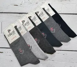 جوراب مردانه کلاسیک اعلاء طرح ریز الوان مارک ایده آل (۱۲تایی)