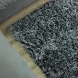 پادری فانتزی خز پرز بلند طوسی تیره