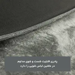 پادری حمام و سرویس بهداشتی مخملی 3 لایه اسفنج دار سرمه ای