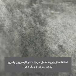 پادری حمام و سرویس بهداشتی مخملی 3 لایه اسفنج دار طوسی تیره
