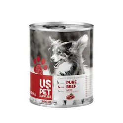 کنسرو مخصوص سگ؛ گوشت خالص گاو ؛400گرمی یو اس پت