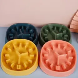 ظرف آرام خور سگ و گربه طرح ساعت