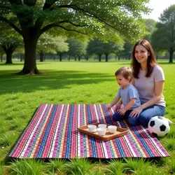 زیرانداز جاجیم 10 نفره 190*270 کیف دار لمینت 70 گرم چاریسه حصیرجاجیم
