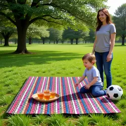 زیرانداز جاجیم 6 نفره 190*190 کیف دار لمینت 70 گرم چاریسه حصیرجاجیم
