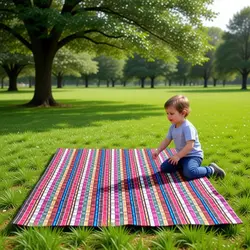 زیرانداز جاجیم 4 نفره 190*150 کیف دار لمینت 70 گرم چاریسه حصیرجاجیم