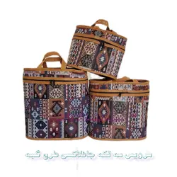 جافلاکسی سه تکه جاجیم لمینت شده با الیاف |خرید مستقیم از تولید کننده طرح گبه