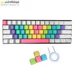 مجموعه کلید کیبورد مکانیکال (کیکپ) PBT 39-Keys Rainbow Keycaps for Mechanical Keyboards