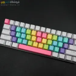 مجموعه کلید کیبورد مکانیکال (کیکپ) PBT 39-Keys Rainbow Keycaps for Mechanical Keyboards