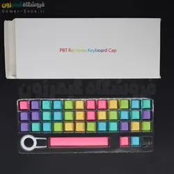 مجموعه کلید کیبورد مکانیکال (کیکپ) PBT 39-Keys Rainbow Keycaps for Mechanical Keyboards