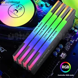 هیتسینک و خنک کننده رم کامپیوتر کول مون مدل Coolmoon CR-D134S ARGB RAM Heatsink Radiator