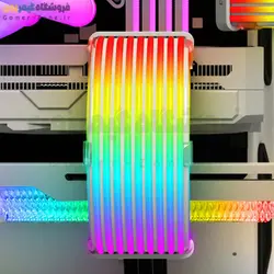 لایت بار کابل اسلیو 24 پین مادربورد و 8 پین کارت گرافیک کول مون مدل Coolmoon Aosor Al200 Flexible ARGB Light Bar for 24Pin / 2x8Pin Power Extension Cable