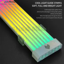 لایت بار کابل اسلیو 24 پین مادربورد و 8 پین کارت گرافیک کول مون مدل Coolmoon Aosor Al300 Flexible ARGB Light Bar for 24Pin / 3x8Pin Power Extension Cable