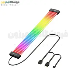 لایت بار کابل اسلیو 24 پین مادربورد و 8 پین کارت گرافیک کول مون مدل Coolmoon Aosor Al300 Flexible ARGB Light Bar for 24Pin / 3x8Pin Power Extension Cable