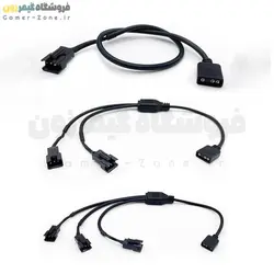 کابل تبدیل ARGB 3-Pin مادربورد به SM (جهت اتصال ریسه) ARGB 3-Pin to 5V 3-Pin SM Adapter Cable