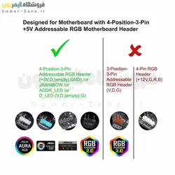 کابل اسپلیتر 3 پین نورپردازی مادربورد (4 شاخه) MICRO CONNECTORS 3-Pin ARGB 1 to 4 Splitter Cable