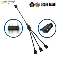 کابل اسپلیتر 3 پین نورپردازی مادربورد (3 شاخه) MICRO CONNECTORS 3-Pin ARGB 1 to 3 Splitter Cable