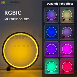 پنل نورپردازی حلقوی رومیزی هوشمند Smart LED Ring RGBIC Table Light (WiFi)