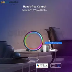 پنل نورپردازی حلقوی رومیزی هوشمند Smart LED Ring RGBIC Table Light (WiFi)